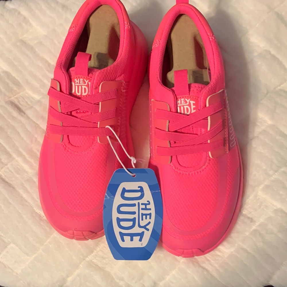 Hey Dude Women's Bright Pink Sneakers